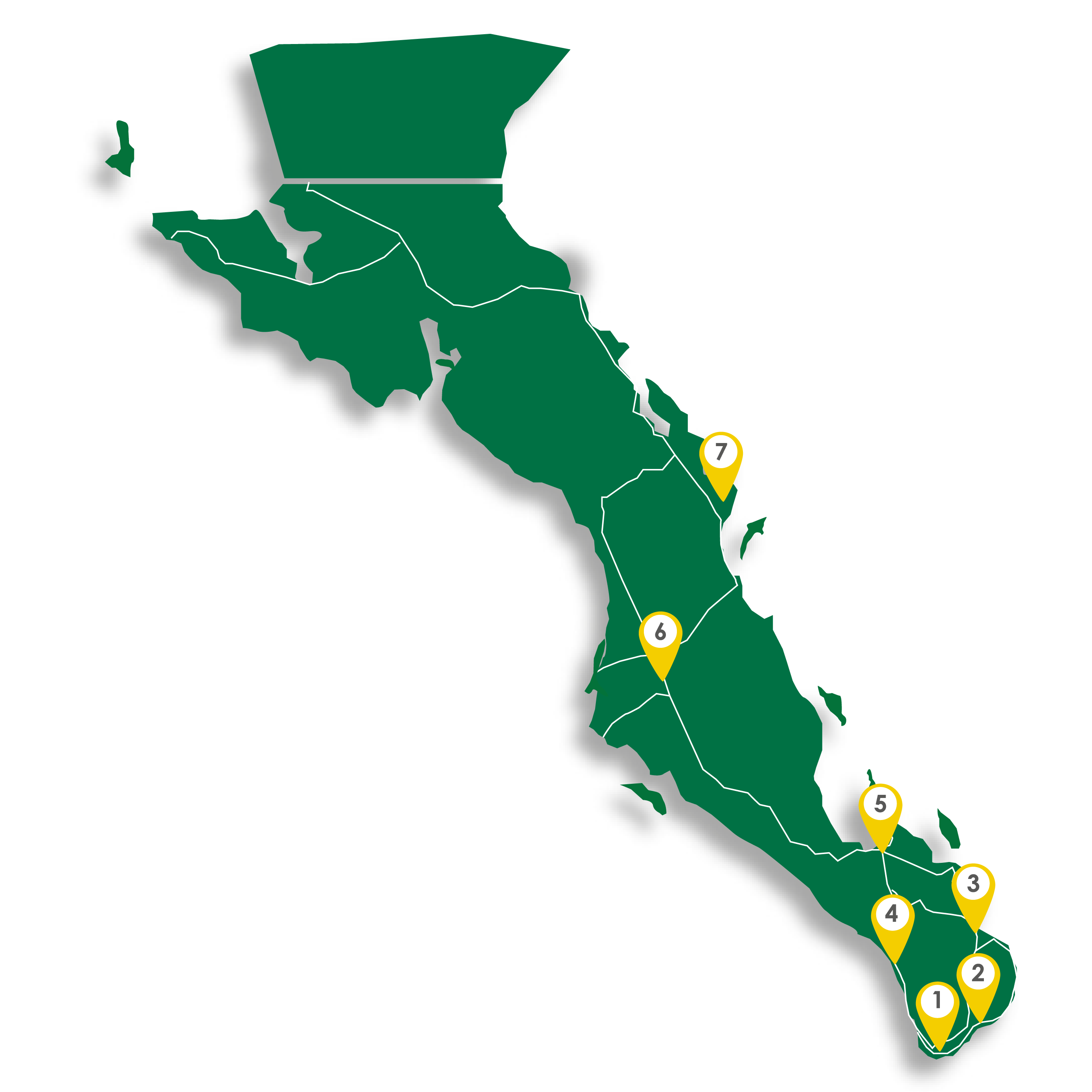 Mapa de Baja California Sur
